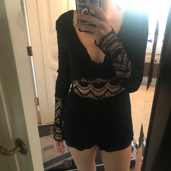 Honey punch black romper - Picture 1 of 1